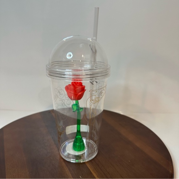 Disney Beauty and the Beast Enchanted Rose Tumbler Cup NWT Beauty From Within - Picture 3 of 7